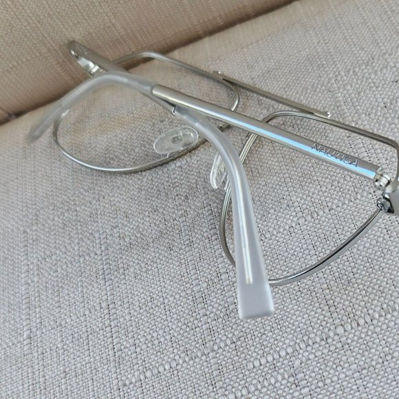 Nautica Men Eyeglasses/Sunglasses Frame Silver Tone 60[]13 135 Glasses - Picture 5 of 12